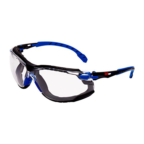 3M Solus Safety Glasses, Blau/Schwarz frame, Scotchgard Anti-Fog, Clear Lens, S1101SGAFKT-EU von 3M Solus