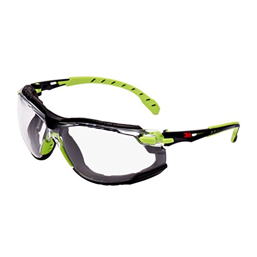 3M Solus Safety Glasses, Grün/Schwarz frame, Scotchgard Anti-Fog, Clear Lens, S1201SGAFKT-EU von 3M Solus