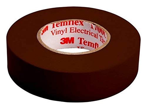 3M T1510 Temflex 1500 Vinyl Elektro-Isolierband, 15 mm x 10 m, 0,15 mm (5, Braun) von 3M