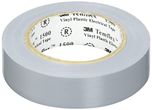 3M Temflex TGRA1510 Temflex 1500 Vinyl Elektro-Isolierband, 15 mm x 10 m, 0,15 mm, Grau von 3M
