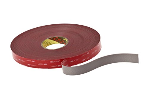 3M VHB Klebebänder, 4936 P, 25 mm x 33 m, 0,6 mm, Grau, Schutzabdeckung: Papier (3-er Pack) von 3M VHB