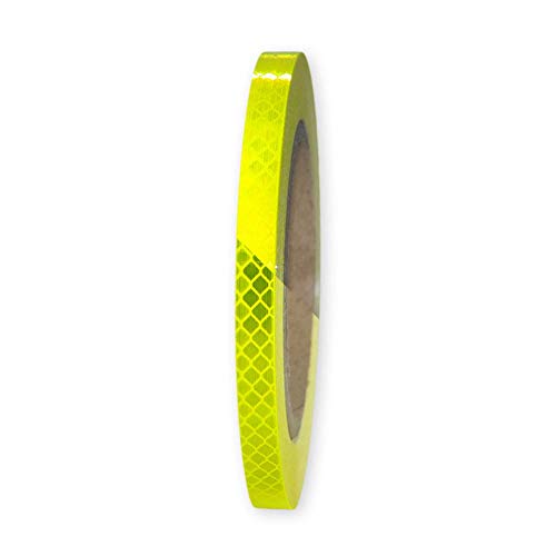 3M™ Diamond Grade DG 4080 Fluoreszierendes Reflektorband (5 Meter) - DREI Farben und Vier Breiten (10, 25, 50, 100 mm) zur Auswahl – Starke Reflexion der Klasse RA3 (10mm x 5m, fluor-Lime) von 3M