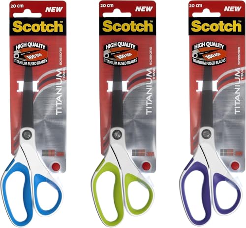 Scotch Titaniumschere, verschiedene Modelle (grün, blau oder lila), 1 pro Packung, Länge: 20 cm - für den täglichen Gebrauch von Scotch