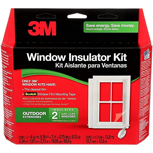 3M 2170 W-6 Fensterisolierungsset für den Außenbereich, Transparent, 2-Windows von 3M