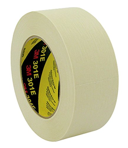 3M 301E Kreppklebeband, Industrie- und Maler-Abdeckarbeiten, 36 mm x 50 m, Beige (24-er Pack) von 3M