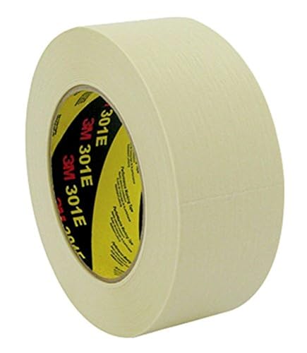 3M 301E Kreppklebeband, Industrie- und Maler-Abdeckarbeiten, 48 mm x 50 m, Beige (20-er Pack) von 3M