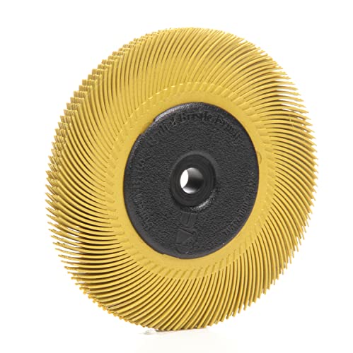 3M 33215 Scotch-Brite Radial Bristle Brush BB-ZB mit Adapter, P80, Typ C, 152,4 mm, 12,7 mm, Gelb von 3M