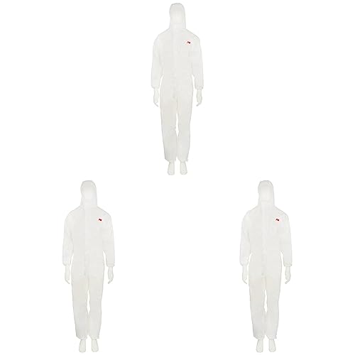 3M 45203XL Schutzanzug, Typ 5/6, Größe 3XL, Weiß/Grün (Packung mit 3) von 3M