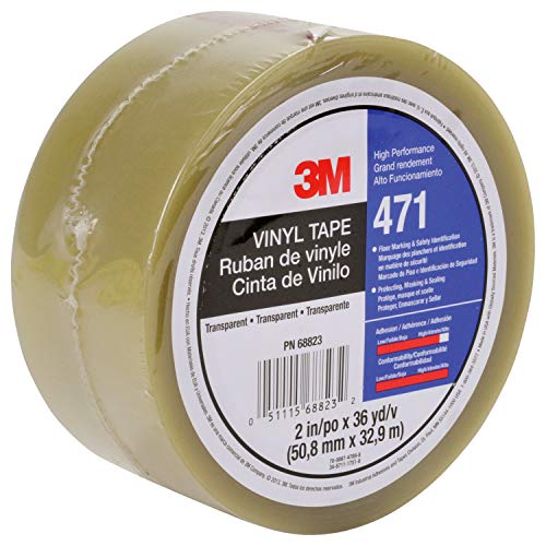 3M 471 Hochwertiges Weich-PVC-Klebeband, 50 mm x 33 m, Transparent (24-er Pack) von 3M