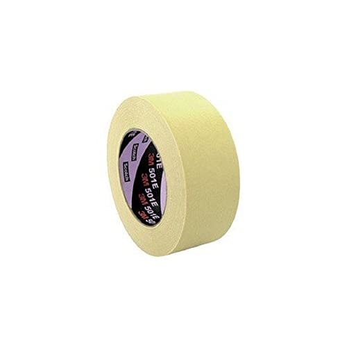 3M 501E Kreppklebeband, 48 mm x 50 m, Industrie- und Automotive Lack-Abdeckarbeiten, Beige (20-er Pack) von 3M