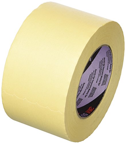 3M 501E Kreppklebeband, 72 mm x 50 m, Industrie- und Automotive Lack-Abdeckarbeiten, Beige (12-er Pack) von 3M