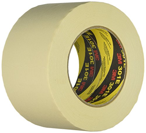 3M 301E Kreppklebeband, Industrie- und Maler-Abdeckarbeiten, 72 mm x 50 m, Beige (12-er Pack) von 3M