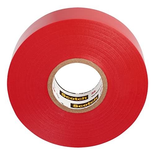 3M 80611211568 35 Scotch Elektro Isolierband, Vinyl, 19 mm x 20 m, Rot von 3M