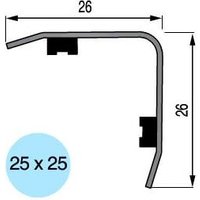 3M - Aluminium-Klebe-Ausgangseckwinkel – 25 x 25 mm x 3 m – 13 30 10 von 3M