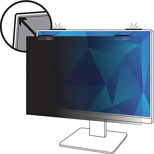 3M Blickschutzfilter für 60,5 cm (23 Zoll) Vollbild-Monitor konformer Magnetbefestigung (Seitenverhältnis 16:9) von 3M
