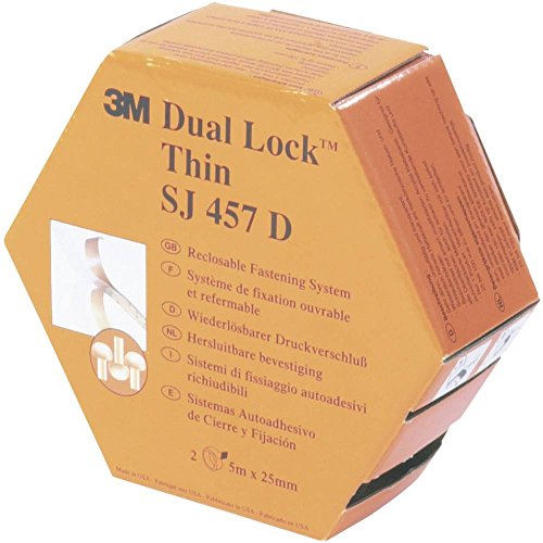 3M Dual Lock SJ457D, wiederlösbares Befestigungssystem - für flache Befestigung, daher nur halb so dick wie Standard Dual Lock Druckverschlüsse - 2 x 25mm x 5m, Transluzent, Dicke: 2.5mm (1-er Pack), 10 m x 25 mm 3M Dual Lock SJ457D, wiederlösbares Befestigungssystem - für flache Befestigung, daher nur halb so dick wie Standard Dual Lock Druckverschlüsse - 2 x 25mm x 5m, Transluzent, Dicke: 2.5mm (1-er Pack), 10 m x 25 mm von Dual Lock