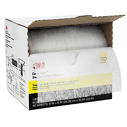 3M Easy Trap Staubwedel für Kehr- und Staubwedel, 1 Roll, 8" x 6" Sheets, 60 Sheets per Roll, weiß, 1 von 3M