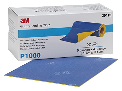 3M Flexible Grip Schleifstreifen, 139 mm x 114 mm, perforiert auf Rolle à 20 Streifen, P400, 35110 von 3M