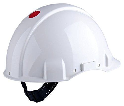 3M G31CUW G3001 Schutzhelm mit Uvicator, unbelüftet, Pinlock und Kunststoffschweißband, Weiß von 3M