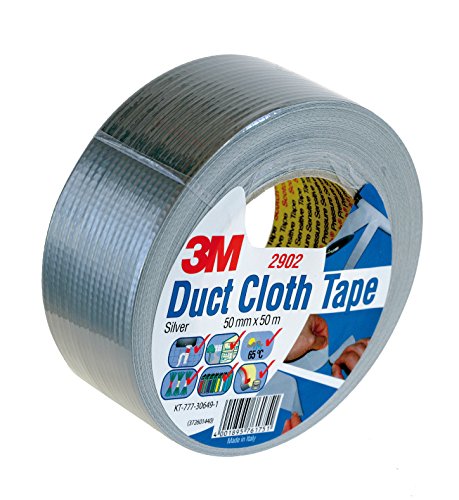 3M Gewebeklebeband, 2902, 50 mm x 50 m, 0,21 mm, Silber (24-er Pack) von 3M