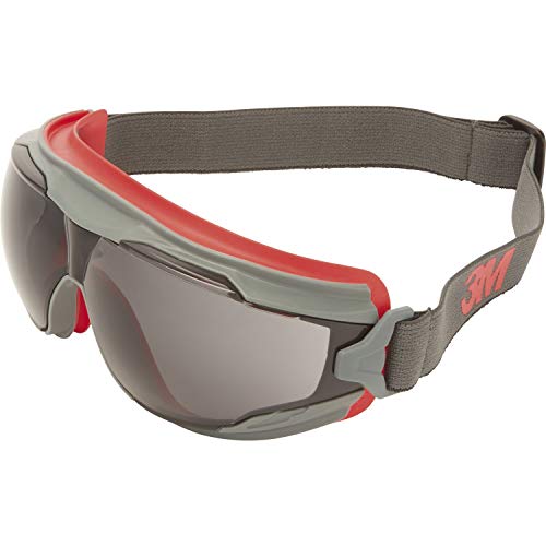 3M Goggle Gear 500 GG502SGAF Vollsichtbrille mit Antibeschlag-Schutz Rot, Grau DIN EN 166 von 3M