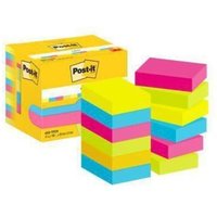 3M - Haftnotiz ® Notes Promotion Energetic Collection 51 x 38 mm (b x h) je 3 x neongelb paradiseblau powerpink neongrün 100 Bl./Block 12 Block/Pack. von 3M