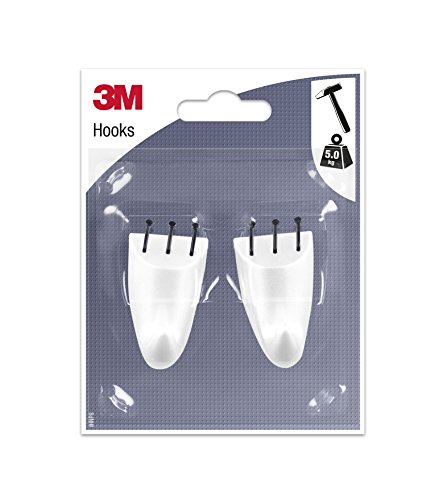 3M 95564 Haken mit Nägeln, ideal für Gipskartonwände, Weiß, 10 Stück 3M 95564 Haken mit Nägeln, ideal für Gipskartonwände, Weiß, 10 Stück von 3M