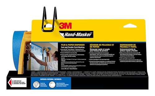3M Hand-Masker M3000 Werkzeug Malerband und Abdeckfolienspender-Set, 3M Handmasker schützt Oberflächen vor Farbspritzern, inklusive 30,5 cm Klinge, Malerband und Abdeckfolie, 1 Set von Hand-Masker