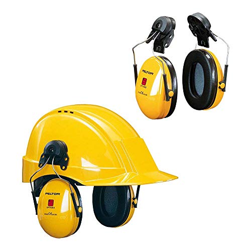 3M Peltor XH001650460 Kapselgehörschutz, Helmkapsel P3E, Gelb, SNR = 26 dB, Steckbefestigung für Helme mit 30 mm-Schlitz, 1 Stück Einheitsgröße Gelb von 3M PELTOR
