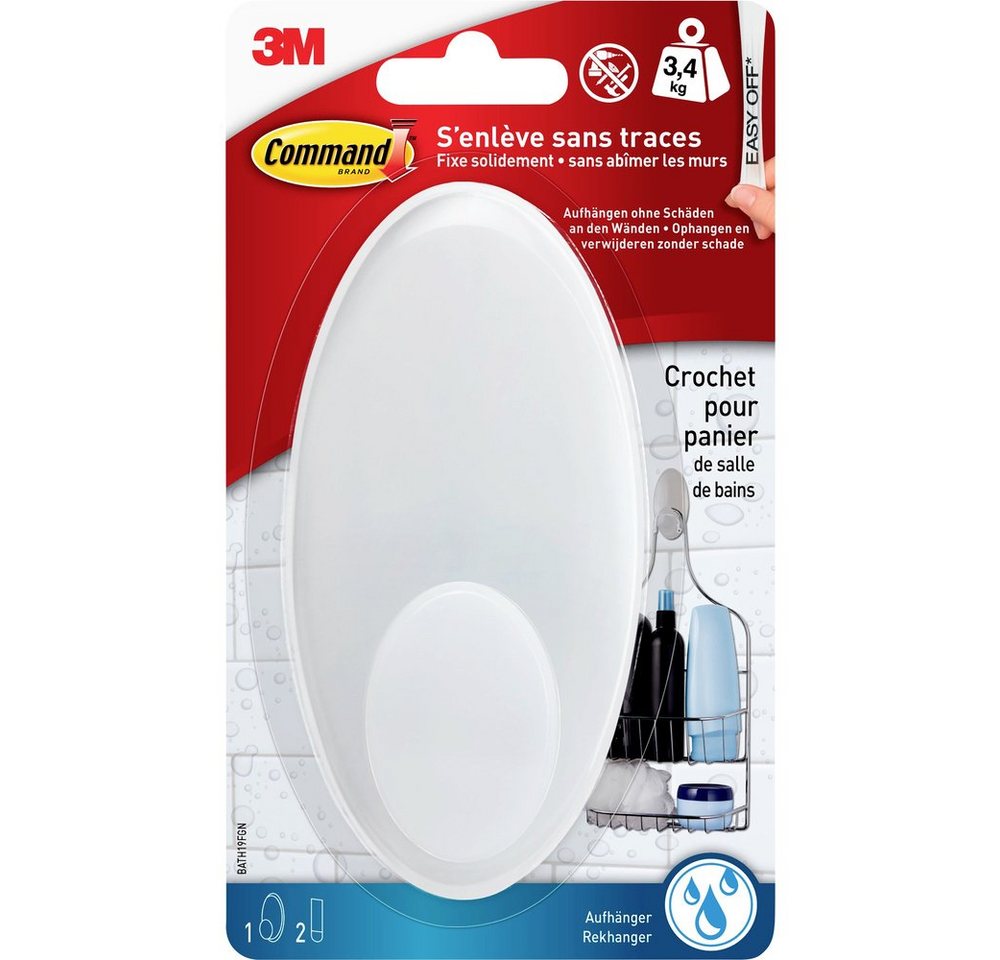 3M Klebehaken 3M Command™ Bad Duschablage (L x B x H) 127 x 64 x 41 mm Weiß Inhalt:, (BATH19FGN) von 3M