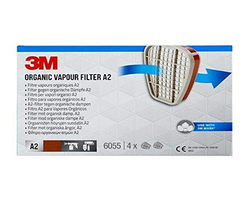3M Luftfilter Organic 6055 A2 für Serie 6000 E 6500, 4PR/PK von 3M