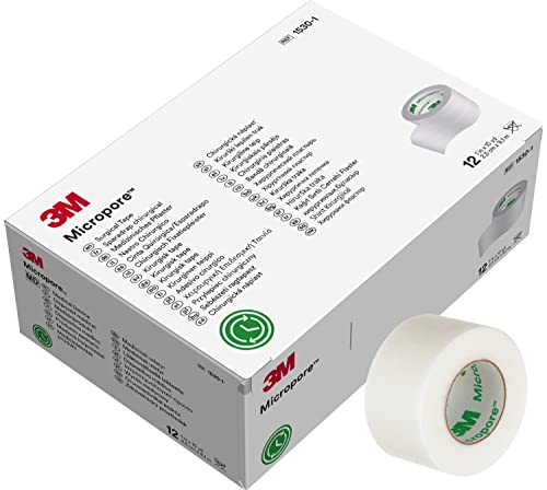 3M Micropore Tape 1530-1, 12 Rollen (10 Stück) by von Micropore