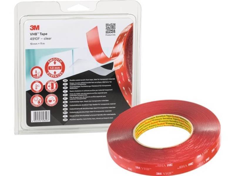 3M Montageband 3M 7100123355 Montageband VHB Tape 4910F transparent Länge 11 m Breit von 3M