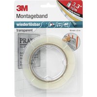 3M PX5011 8899195 Doppelseitiges Klebeband Transparent (L x B) 5m x 19mm 1St. von 3M