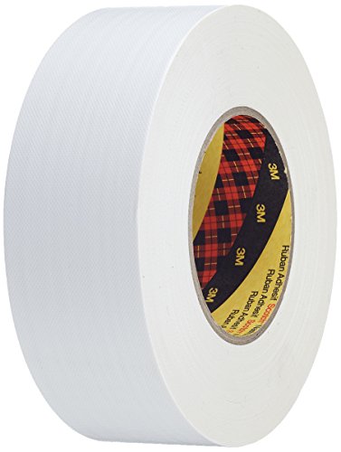 3M Premium Gewebeklebeband 389, Duct-Tape, Starkes Panzer-Tape, Reparatur-Klebeband, UV- und wasserbeständig, weiss, 50 mm x 50 m (1-er Pack) von 3M