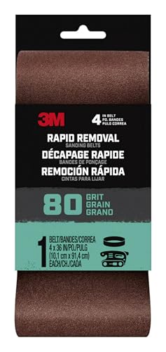 3M Rapid Removal 4 x 36 Power Schleifband, Körnung 80, 1 Stück von 3M