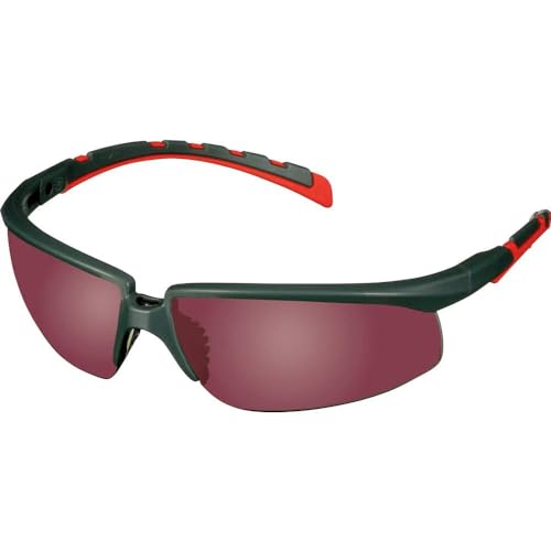 3M S2024AS-RED Schutzbrille verspiegelt, mit Antikratz-Schutz Rot, Grau DIN EN 166, Multicolor, Universal von 3M