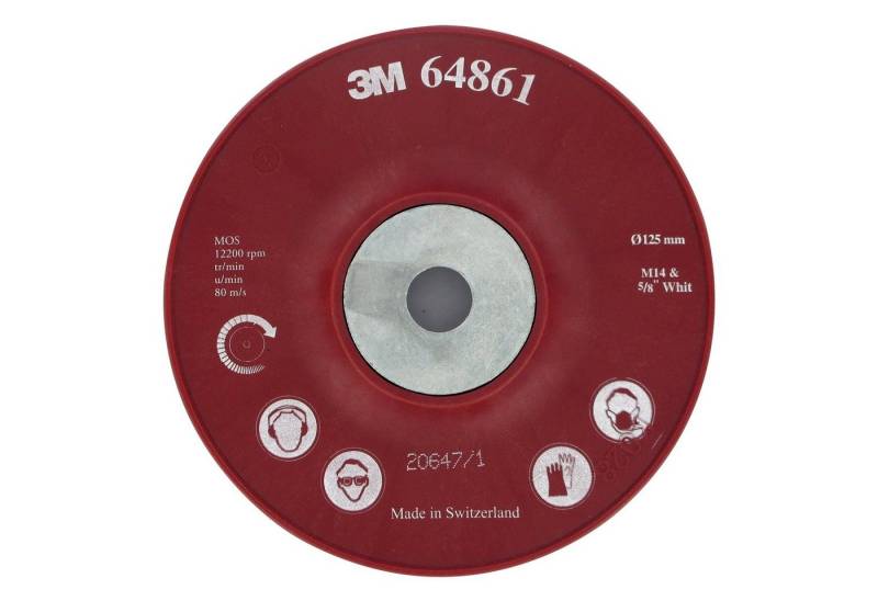 3M Schleifscheibe, Stützteller Cubitron 125 mm / M14 flach 3M Schleifscheibe, Stützteller Cubitron 125 mm / M14 flach von 3M