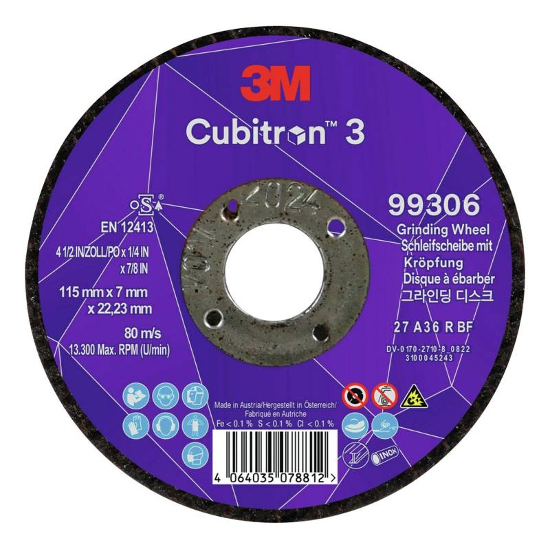 3M Schruppscheibe, Ø 115 mm, Cubitron 3115 x 7 mm 36+ von 3M