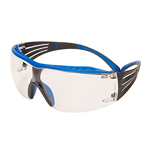 3M™ SecureFit™ 400X Schutzbrille, blau/grauer Rahmen, Scotchgard™ Antikratz-/Antibeschlag-Beschichtung (K&N), klare Scheibe, SF401XSGAF-BLU von 3M