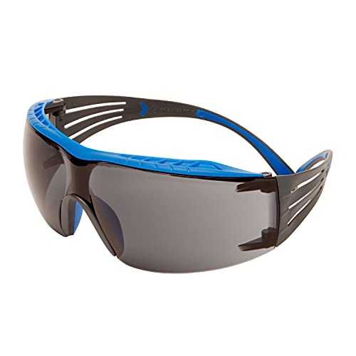 3M™ SecureFit™ 400X Schutzbrille, blau/grauer Rahmen, Scotchgard™ Antikratz-/Antibeschlag-Beschichtung (K&N), graue Scheibe, SF402XSGAF-BLU von 3M