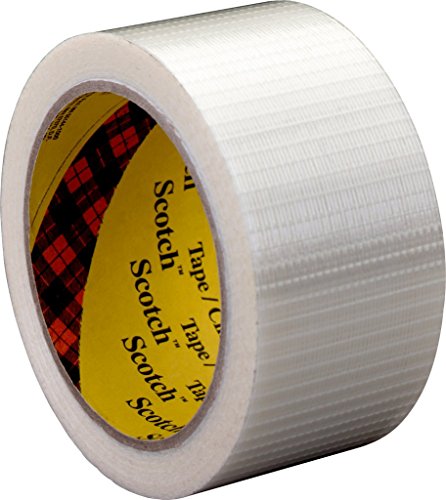 3M Scotch Filament-Klebeband Leistungsstark 8959, Packband, Reparaturklebeband für anspruchsvolle Anwendungen, Glasfaserverstärkt, Feuchtigkeitsbeständig, 38 mm x 50 m, Transparent (1-er Pack) von 3M