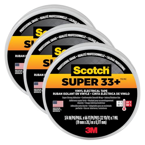 3M Scotch Super 33+ Vinyl Electrical Tape, .75-Inch by 66-Feet, 3-PACK 3M Scotch Super 33+ Vinyl Electrical Tape, .75-Inch by 66-Feet, 3-PACK von 3M