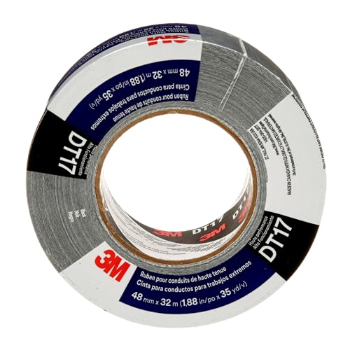 3M Super Gewebeklebeband DT17, Schwarz, 48 mm x 32 m, 0.43 mm, einzeln verpackt von 3M