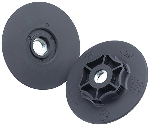 3M TN Quick Change Fibre Disc Backup-Pad 02140, 11,4 cm Durchmesser, 5/8"-11 Innenloch, Schwarz (1 Stück) von 3M