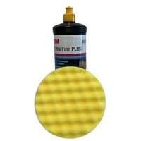 3m 80349 Pasta Abrasiva Extra Fine 1 Litro+ 50488 Tampone In Spugna Ondulata Gialla 1 Pezzo von 3M