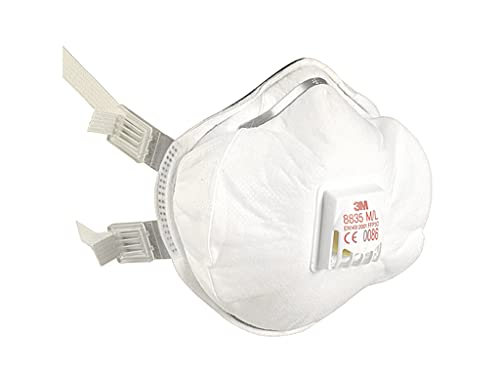Atemschutzmaske EN 149, mit Ausatemventil, Schutzstufe FFP 3D, 30-facher MAK/TRK-Wert, VE=5 Stck von 3M