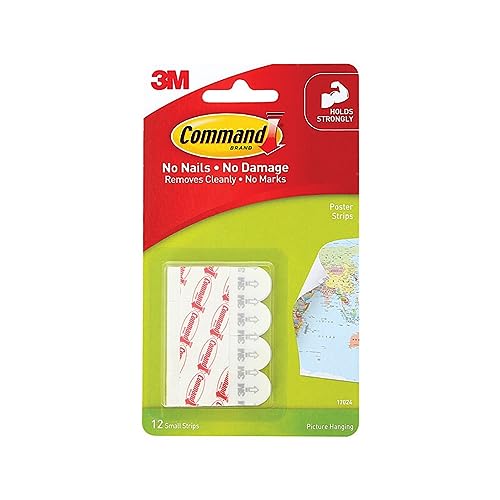 Command Klebestreifen zum Aufhängen von Postern, weiß, 72 Strips Command Klebestreifen zum Aufhängen von Postern, weiß, 72 Strips von 3M