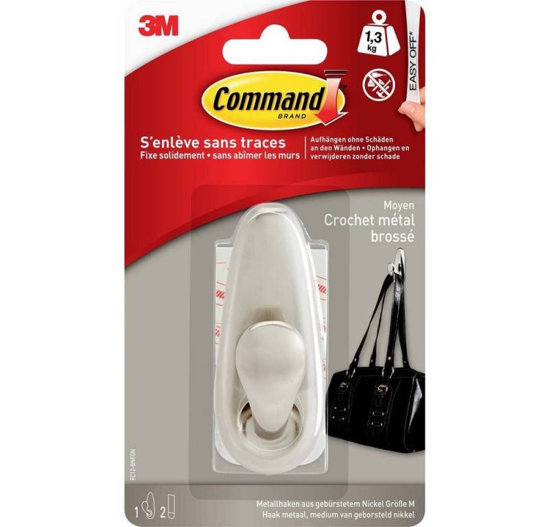 3M Klebehaken Command™ Medium Metallhaken"klassisch", lösbar, für Fliesen, für Metall, für Putz, für Holz von 3M