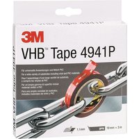 3M - Montageband vhb Tape 4941P grau Länge 3 m Breite 19 mm von 3M